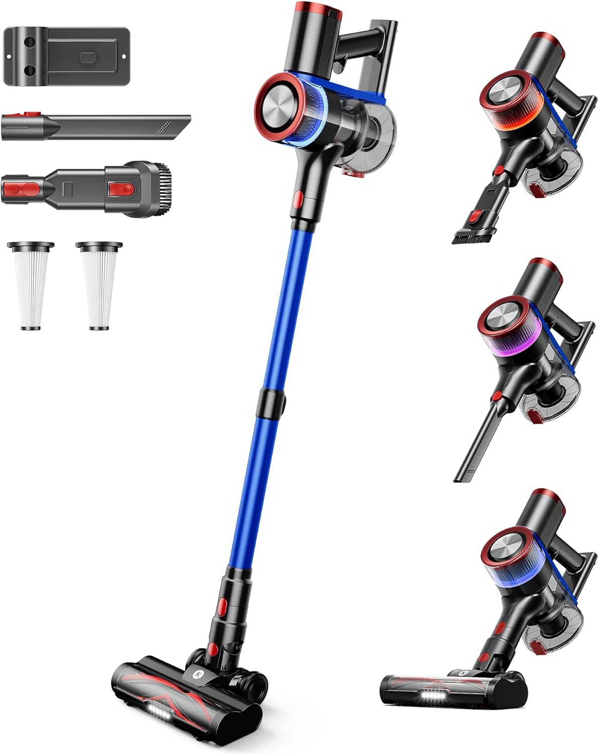 NADALY Cordless Vacuum Cleaner, 550W 45Kpa 65Mins Vacuum Cleaners for Home,