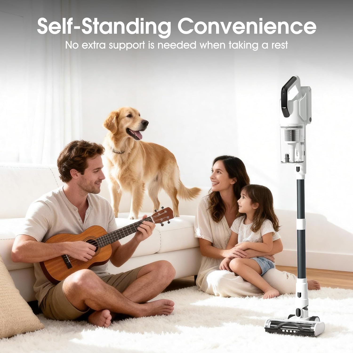 Klarpul Cordless Vacuum Cleaner, 2 Batteries 140 Mins Runtime 600W 50Kpa Stick - View 4