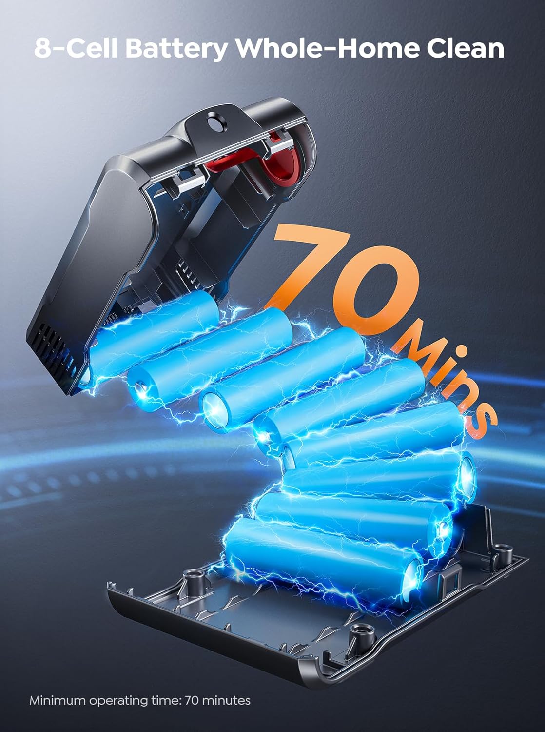 Cordless Vacuum Cleaner, 55KPA 650W 70Mins Stick Vacuum Cleaners for Home with - View 3