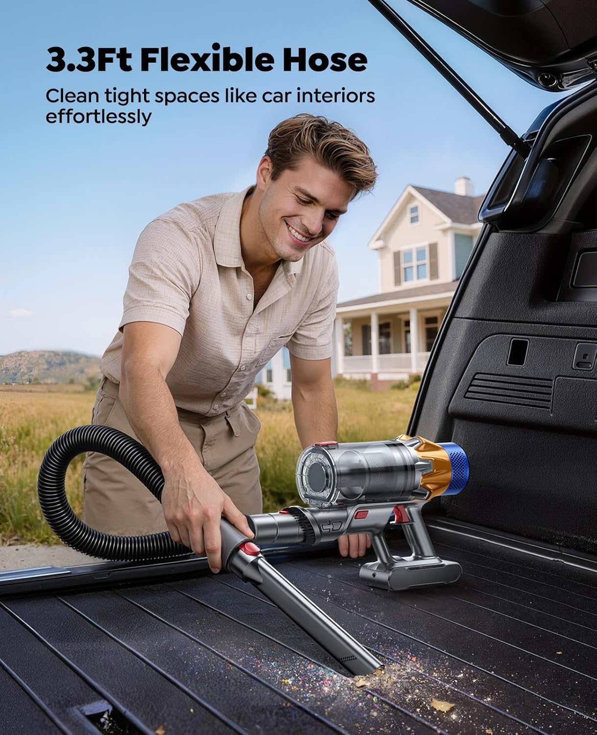 Cordless Vacuum Cleaner with 2 Batteries, 130 Mins/50KPa/600W Stick Vacuum - View 2