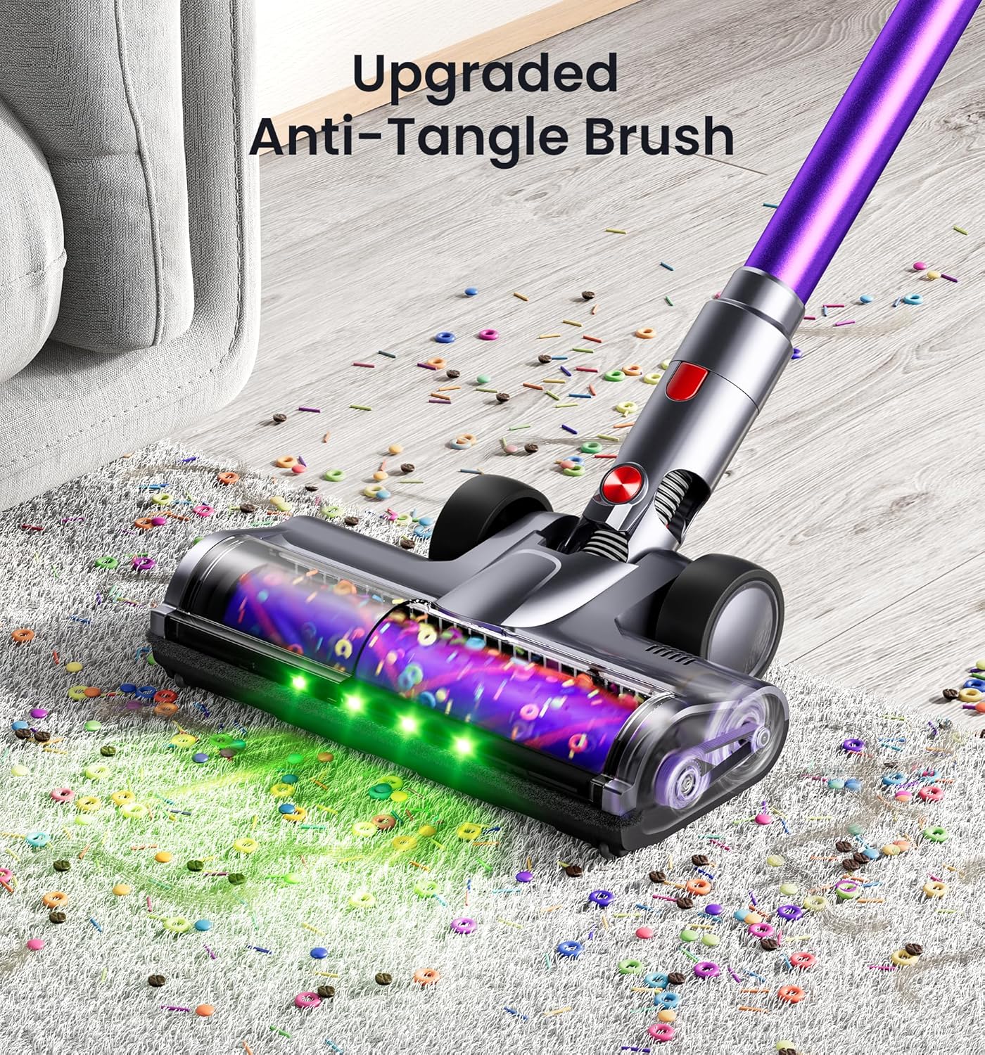 Cordless Vacuum Cleaner,650W 55KPA 80Mins Cordless Stick Vacuum with Smart - View 6
