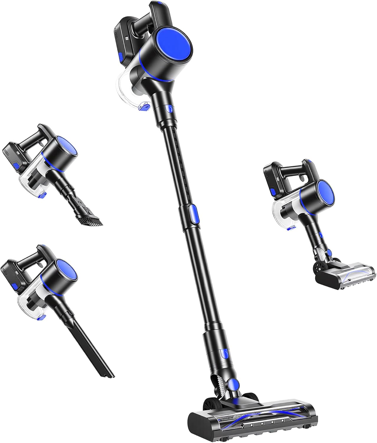 OLIXIS Cordless Vacuum Cleaner with Flexible Steering & Extendable Pole,3 Brush - View 2