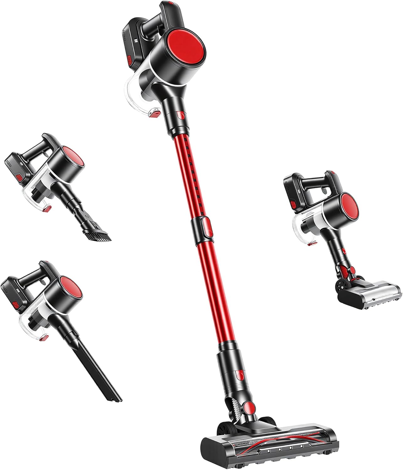 OLIXIS Cordless Vacuum Cleaner with Flexible Steering & Extendable Pole,3 Brush - View 3