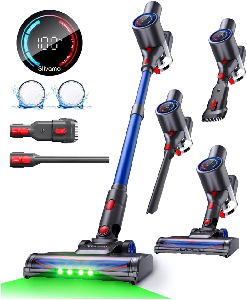 S10 Cordless Vacuum Cleaner, 40KPA/500W/45Mins, LED Display, 8-in-1 Lightweight