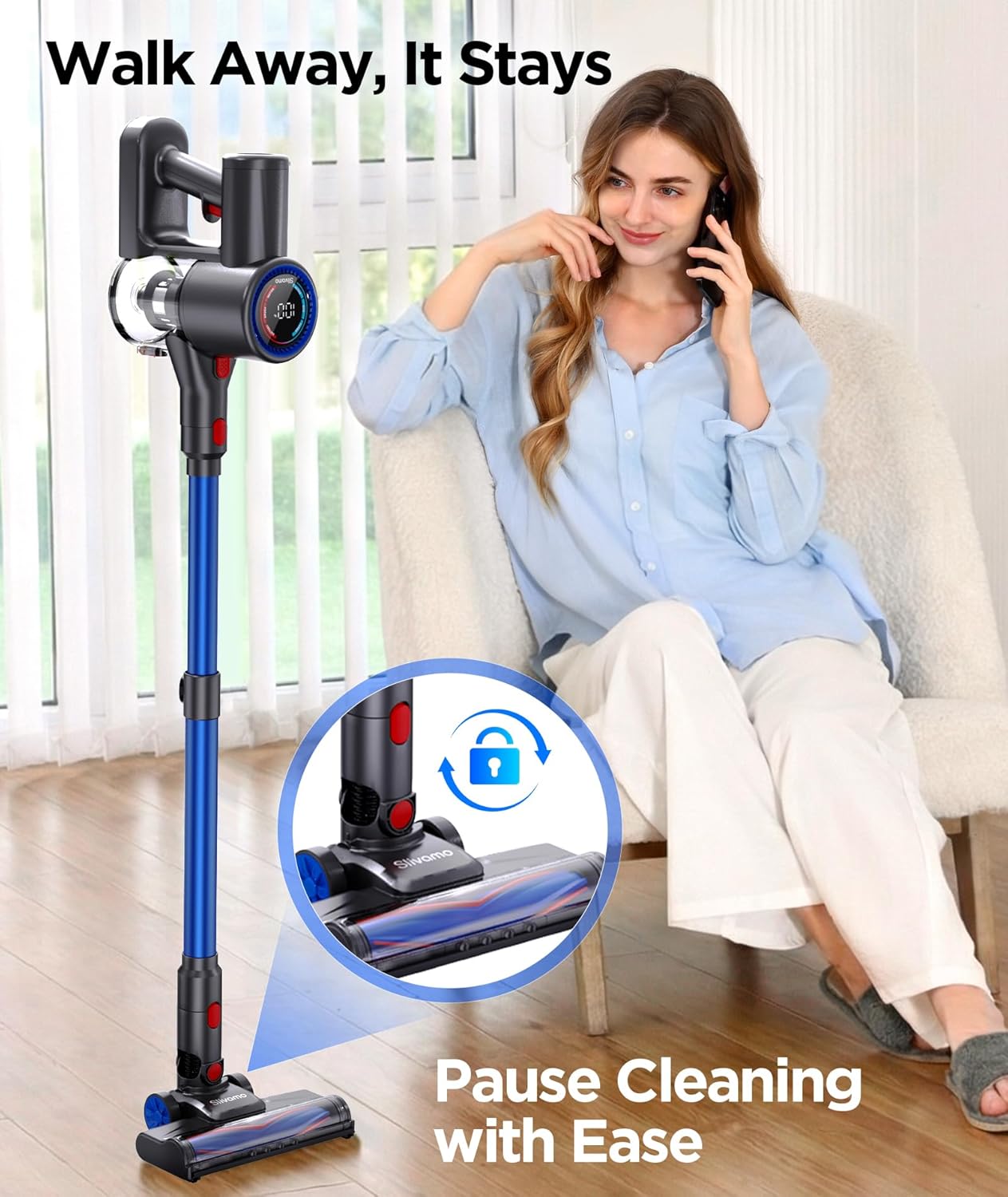 S10 Cordless Vacuum Cleaner, 40KPA/500W/45Mins, LED Display, 8-in-1 Lightweight - View 6