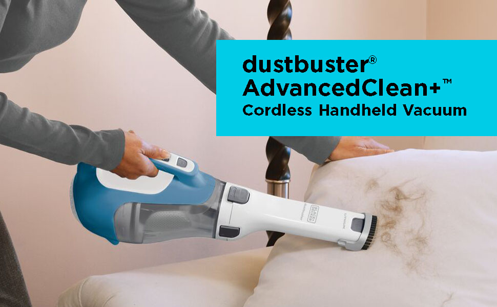 BLACK+DECKER dustbuster AdvancedClean Handheld Vacuum Cordless, Compact Home and Car Vacuum with Crevice Tool, Rotating Nozzle and Charging Station, Large Dust Bowl (CHV1410L) detail 1
