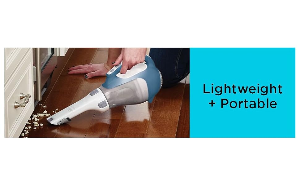 BLACK+DECKER dustbuster AdvancedClean Handheld Vacuum Cordless, Compact Home and Car Vacuum with Crevice Tool, Rotating Nozzle and Charging Station, Large Dust Bowl (CHV1410L) detail 3