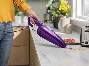 Bissell 2033M Featherweight Stick Lightweight Bagless Vacuum and Electric Broom with Crevice Tool for Hard Floors and Carpets, Black detail 6