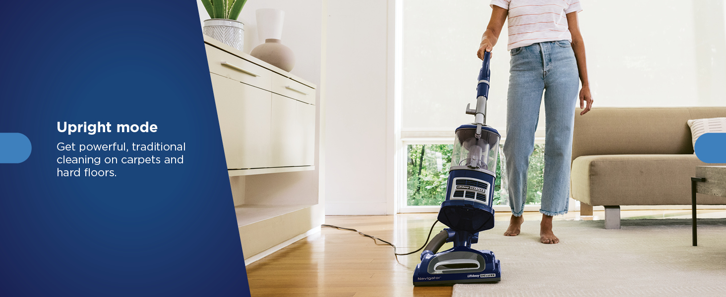 Shark Upright Vacuum, Navigator Lift-Away Deluxe with Large Dust Cup Capacity, HEPA Filter, Swivel Steering, Upholstery Tool & Crevice Tool, Blue, NV360 detail 2