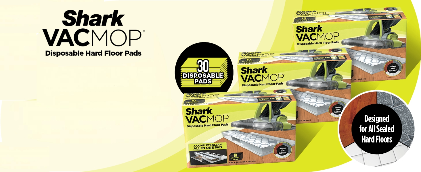 Shark VACMOP Cordless Hard Floor Cleaner, Vacuum and Spray Mop, Powerful Suction, Lightweight, LED Headlights, Includes 4 Disposable Pads, 12oz Multi-Surface Cleaning Solution, Gray, VM252 detail 7