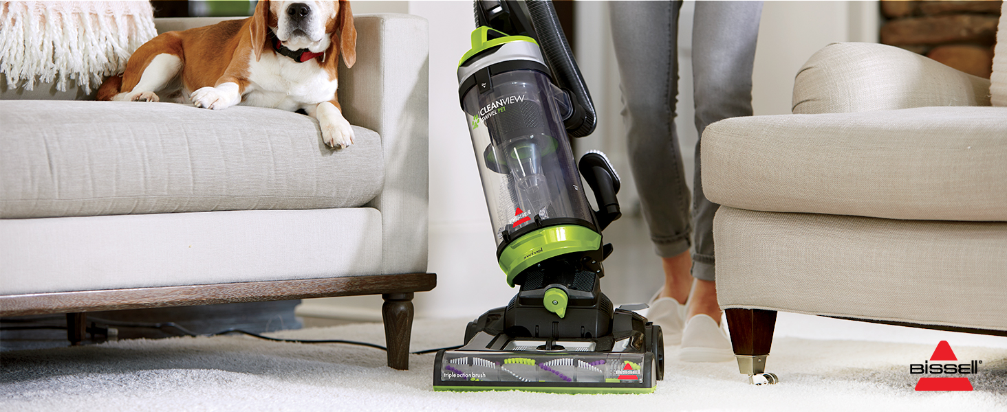 Bissell CleanView Swivel Pet Upright Vacuum, Swivel Steering for Maneuverability, Triple Action Brush Roll for Pet Hair, Large Capacity Dirt Tank & Scatter-Free Tech, 2252 detail 1