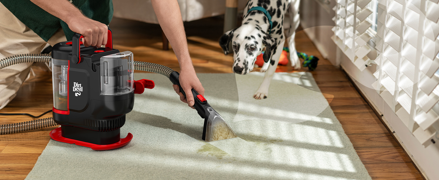 Dirt Devil Portable Spot Cleaner Machine for Carpet and Upholstery, Powerful Suction Spot Cleaning Machine with Versatile Tools, Pair with Dirt Devil Portable Cleaner Solution detail 1