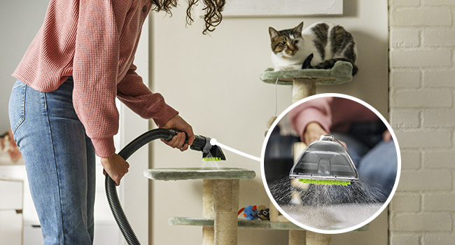 BISSELL® Little Green® Max Pet SmartMix Portable Carpet and Upholstery Deep Cleaner, Car/Auto Detailer, with SmartMix Technology, Self-Cleaning Tough Stain Tool and Pet Hair Removal Tool, 38572 detail 3