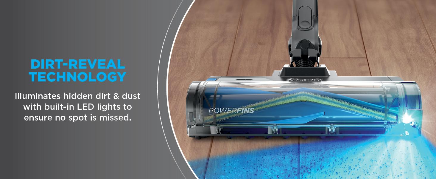 Shark PowerPro Reveal Plus Cordless Vacuum, FloorDetect & Dirt-Reveal Technology, HEPA Filter, Carpet & Hard Floor, Rechargeable, Charcoal, IZ376H detail 3