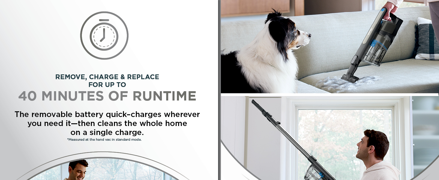 Shark PowerPro Reveal Plus Cordless Vacuum, FloorDetect & Dirt-Reveal Technology, HEPA Filter, Carpet & Hard Floor, Rechargeable, Charcoal, IZ376H detail 4