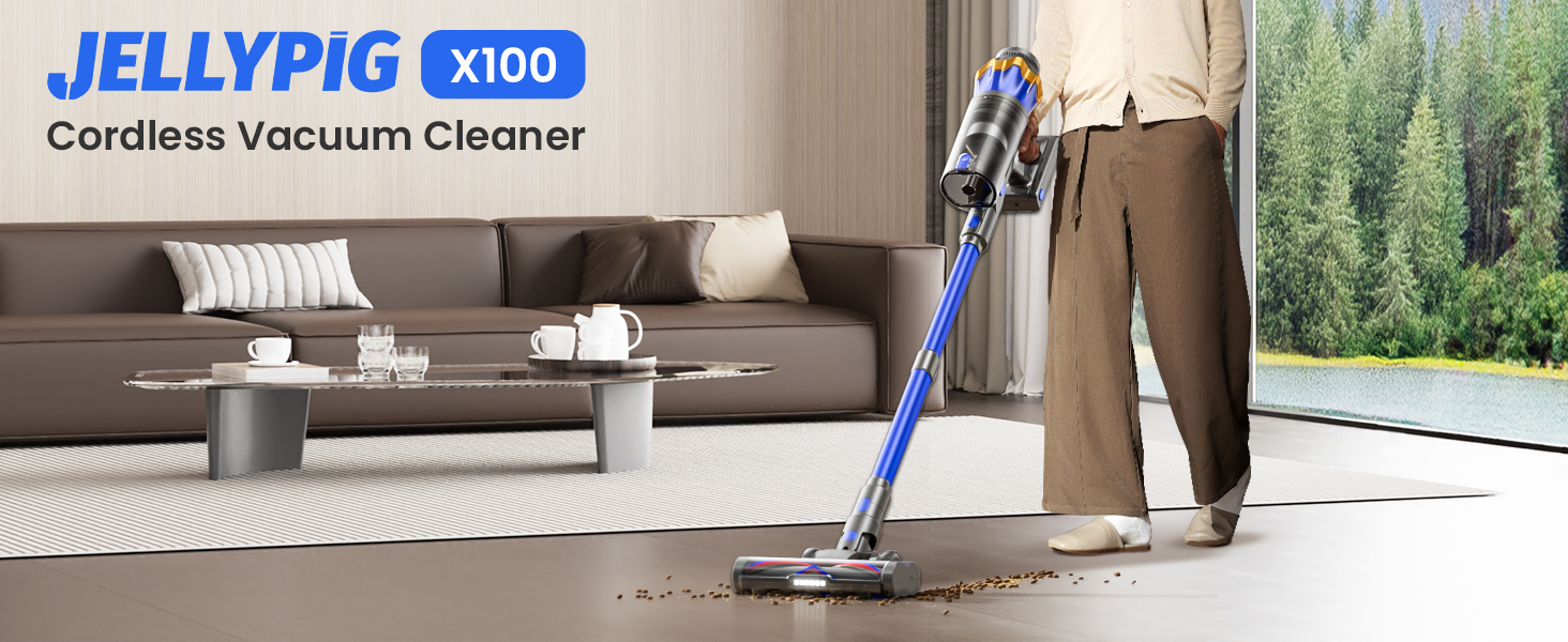 Cordless Vacuum Cleaner, Upgraded 650W 55KPA 70Mins Cordless Stick Vacuum Cleaner with Self-Standing and Touch Screen, Anti-tangle Wireless Vacumm, Vacuum Cleaners for Home/Pet Hair/Carpets/Floors detail 1