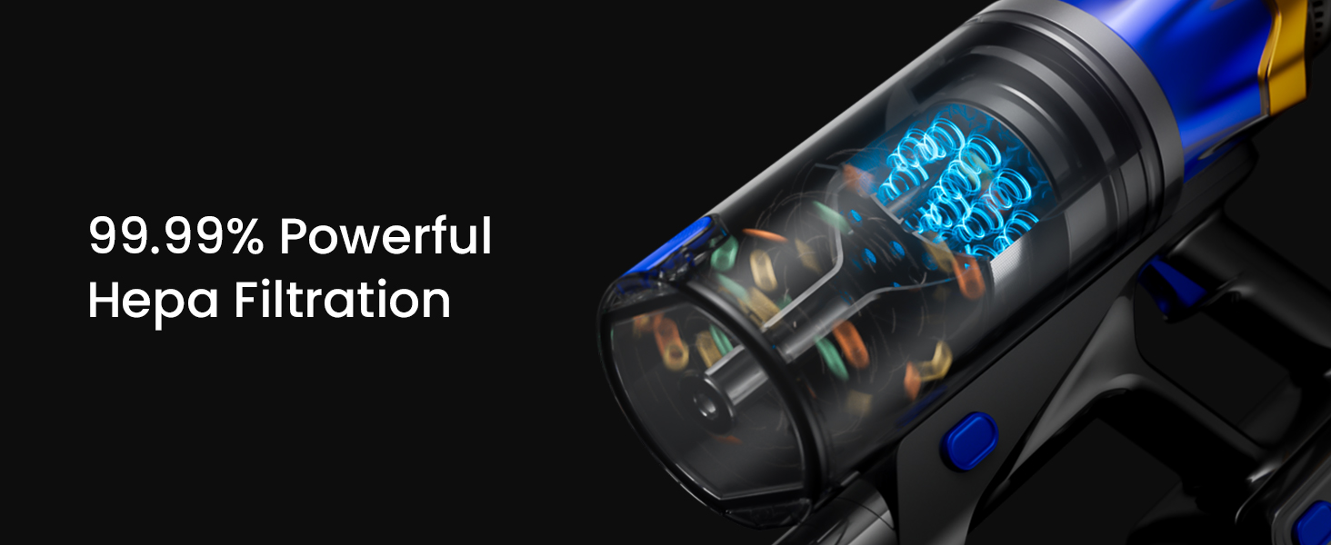Cordless Vacuum Cleaner, Upgraded 650W 55KPA 70Mins Cordless Stick Vacuum Cleaner with Self-Standing and Touch Screen, Anti-tangle Wireless Vacumm, Vacuum Cleaners for Home/Pet Hair/Carpets/Floors detail 4