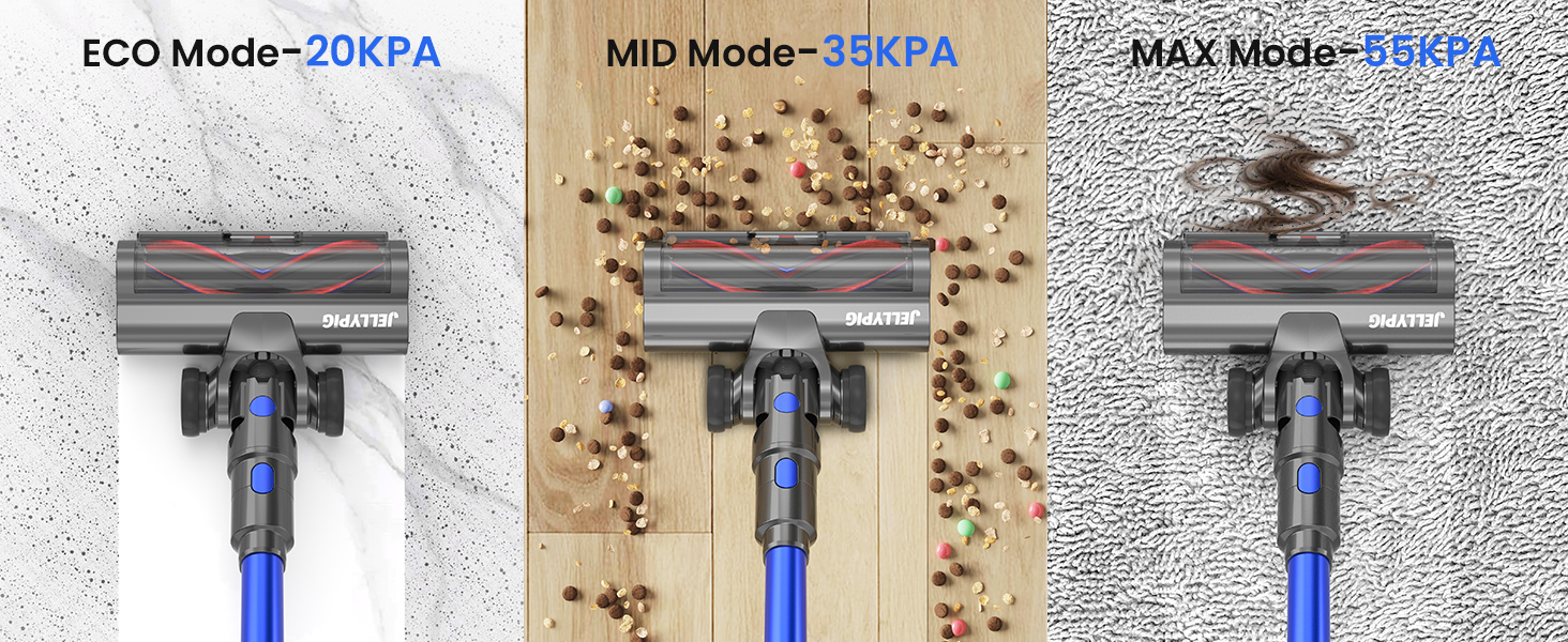 Cordless Vacuum Cleaner, Upgraded 650W 55KPA 70Mins Cordless Stick Vacuum Cleaner with Self-Standing and Touch Screen, Anti-tangle Wireless Vacumm, Vacuum Cleaners for Home/Pet Hair/Carpets/Floors detail 6