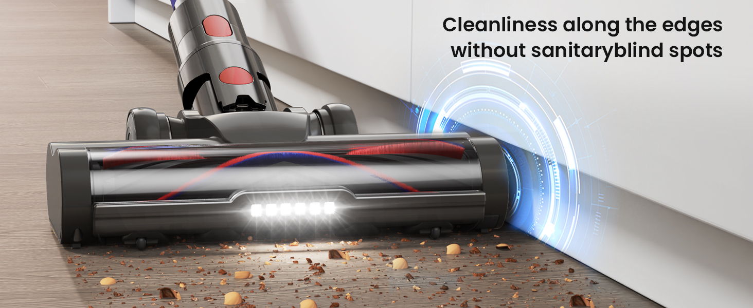 Cordless Vacuum Cleaner, Upgraded 650W 55KPA 70Mins Cordless Stick Vacuum Cleaner with Self-Standing and Touch Screen, Anti-tangle Wireless Vacumm, Vacuum Cleaners for Home/Pet Hair/Carpets/Floors detail 8