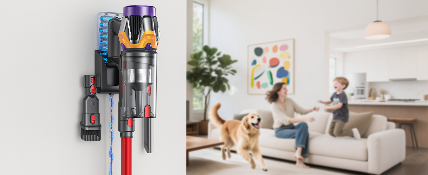 Cordless Vacuum Cleaner, Upgraded 55KPA 650W 70Mins Stick Vacuum with Hurricane Mode, Self-Standing, Touch Screen, 1.8L Dust Cup, Anti-tangle Wireless Vacumm, Vacuum Cleaners for Home/Pet Hair/Carpets detail 15
