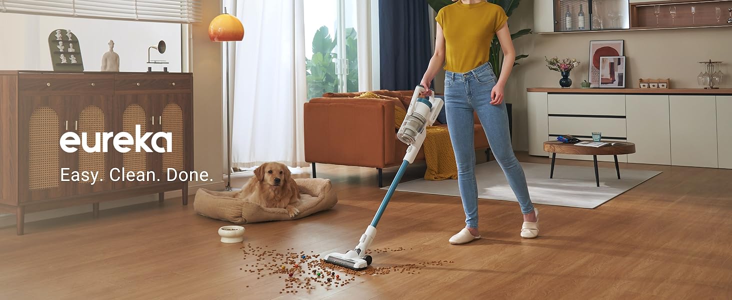 Eureka RapidClean Pro NEC280TL Cordless Stick Vacuum Cleaner - Lightweight 5.3 lbs, 40-Min Runtime, LED Headlights, 3 Power Modes, Ideal for Pet Hair, Hard Floors & Carpets detail 2