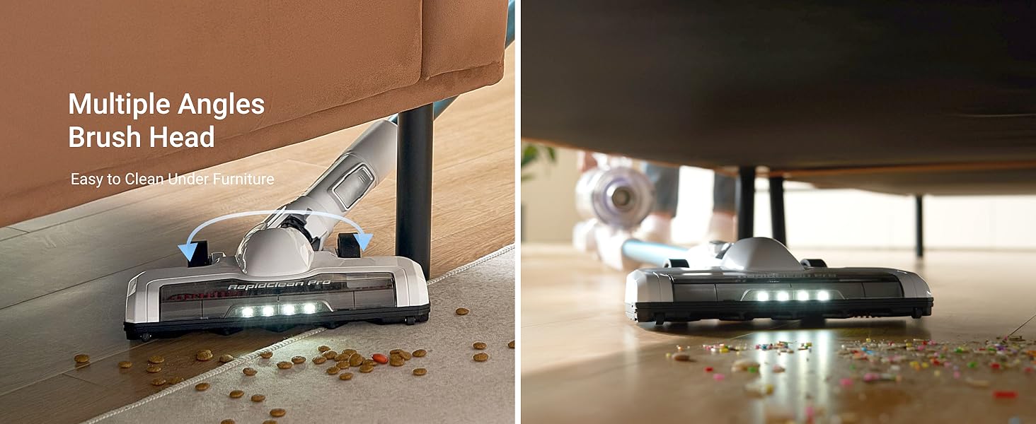 Eureka RapidClean Pro NEC280TL Cordless Stick Vacuum Cleaner - Lightweight 5.3 lbs, 40-Min Runtime, LED Headlights, 3 Power Modes, Ideal for Pet Hair, Hard Floors & Carpets detail 8