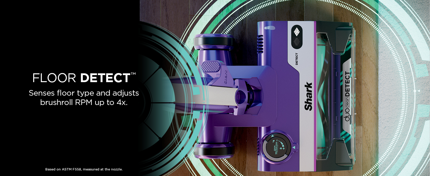 Shark POWERDETECT Ultra-Light Corded Stick Vacuum with DuoClean Technology, Self-Cleaning Brushroll for No Hair Wrap, Anti-Allergen Complete Seal & Odor Neutralizer Technology, Eggplant, HZ4002 detail 3