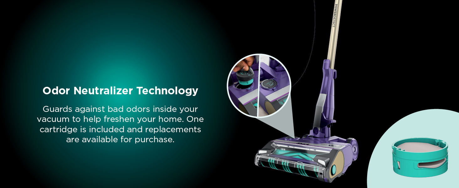 Shark POWERDETECT Ultra-Light Corded Stick Vacuum with DuoClean Technology, Self-Cleaning Brushroll for No Hair Wrap, Anti-Allergen Complete Seal & Odor Neutralizer Technology, Eggplant, HZ4002 detail 9