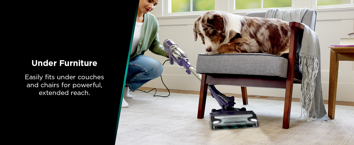 Shark POWERDETECT Ultra-Light Corded Stick Vacuum with DuoClean Technology, Self-Cleaning Brushroll for No Hair Wrap, Anti-Allergen Complete Seal & Odor Neutralizer Technology, Eggplant, HZ4002 detail 12
