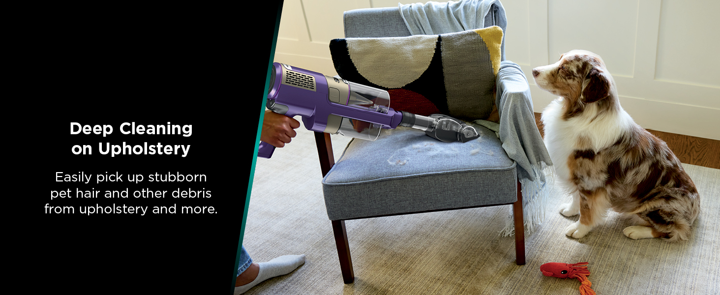 Shark POWERDETECT Ultra-Light Corded Stick Vacuum with DuoClean Technology, Self-Cleaning Brushroll for No Hair Wrap, Anti-Allergen Complete Seal & Odor Neutralizer Technology, Eggplant, HZ4002 detail 13