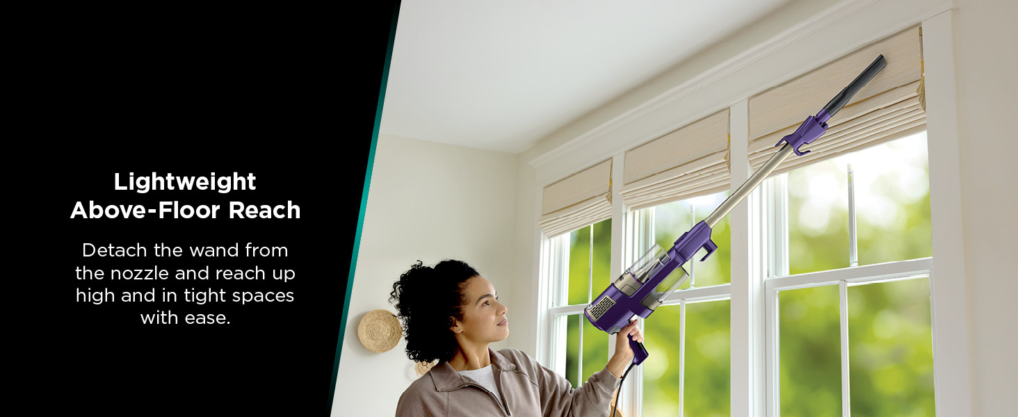 Shark POWERDETECT Ultra-Light Corded Stick Vacuum with DuoClean Technology, Self-Cleaning Brushroll for No Hair Wrap, Anti-Allergen Complete Seal & Odor Neutralizer Technology, Eggplant, HZ4002 detail 14