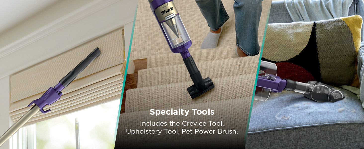 Shark POWERDETECT Ultra-Light Corded Stick Vacuum with DuoClean Technology, Self-Cleaning Brushroll for No Hair Wrap, Anti-Allergen Complete Seal & Odor Neutralizer Technology, Eggplant, HZ4002 detail 15