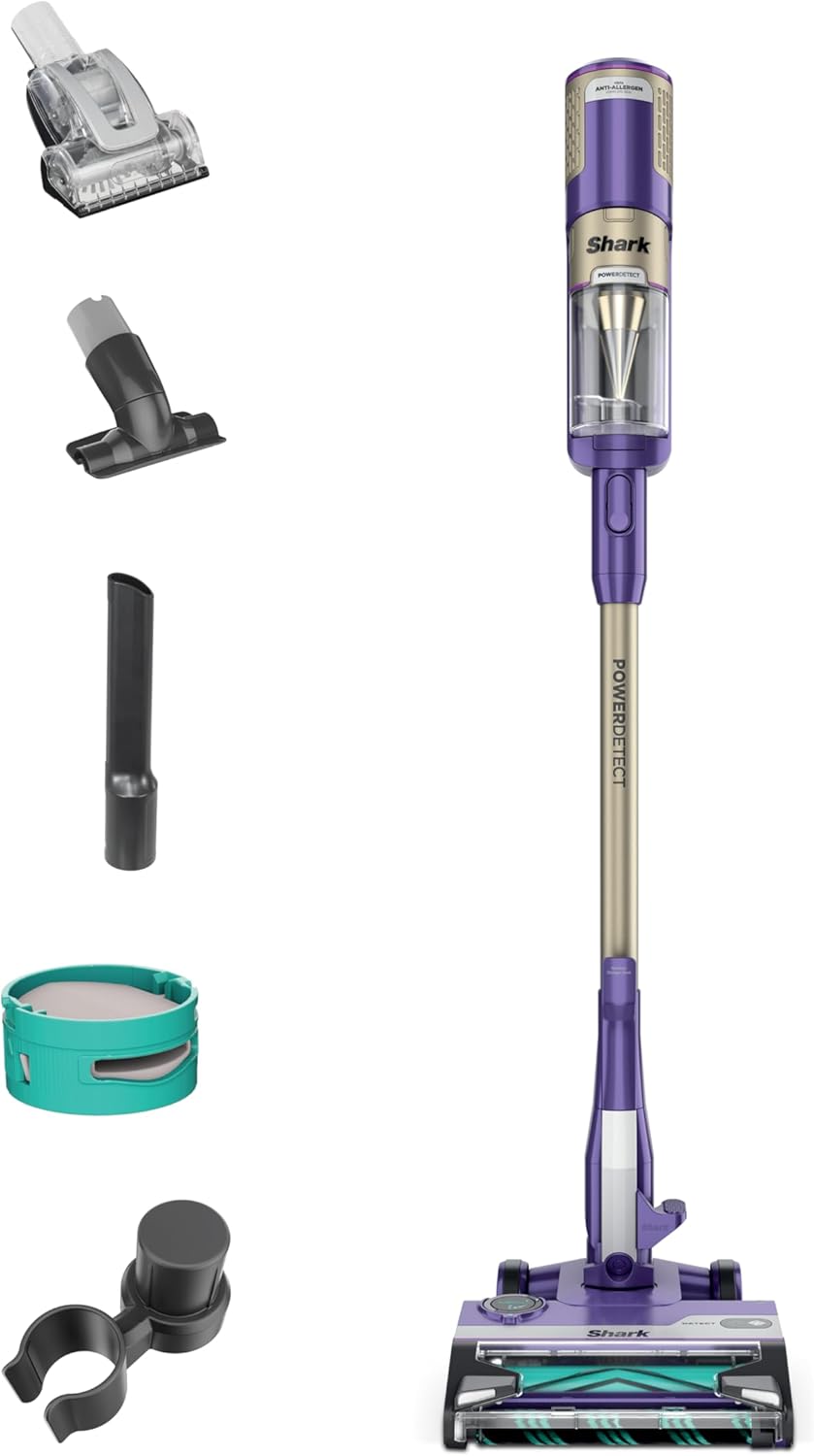Shark POWERDETECT Ultra-Light Corded Stick Vacuum with DuoClean Technology, Self-Cleaning Brushroll for No Hair Wrap, Anti-Allergen Complete Seal & Odor Neutralizer Technology, Eggplant, HZ4002 detail 17