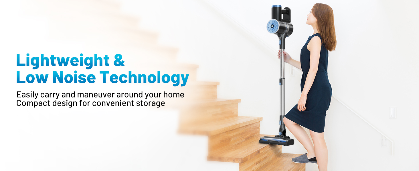 VIPSUN Cordless Vacuum Cleaner with Self-Standing, LED Screen Stick Vacuum Cleaners for Home, Lightweight Powerful Suction Vacuum, 6-in-1 Rechargeable Vacuum for Carpets, Pet Hair, Hardwood Floors detail 11