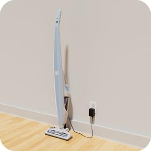 Kenmore DS1020 16V Cordless Stick Vacuum Lightweight 2-in-1 Handheld, LED Headlight with 2-Speed Power Control for Hardwood Floor, Carpet & Pet Hair, 16 Volts, Gray-Blue detail 6
