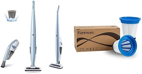 Kenmore DS1020 16V Cordless Stick Vacuum Lightweight 2-in-1 Handheld, LED Headlight with 2-Speed Power Control for Hardwood Floor, Carpet & Pet Hair, 16 Volts, Gray-Blue detail 10