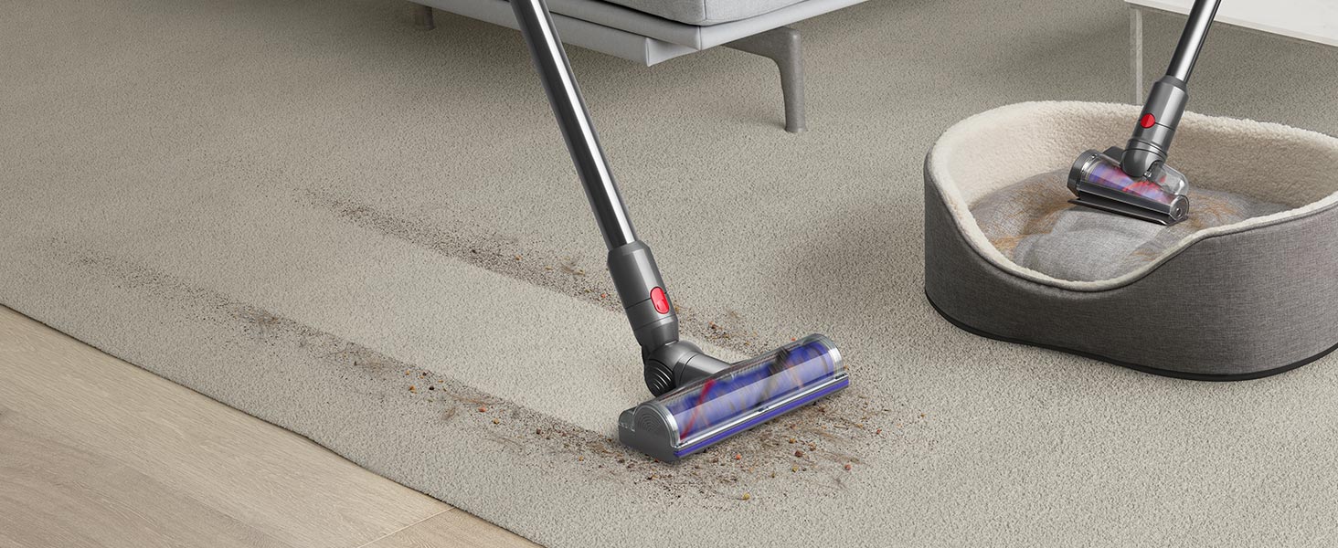 Dyson V8 Cordless Vacuum, Cleans Hard Floors and Carpets, Detangles, Converts to Handheld, 115AW, 2 Power Modes, Up to 40 Minutes¹ detail 2