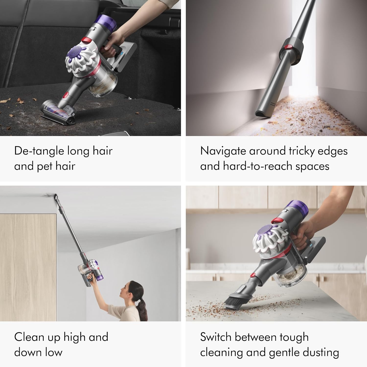 Dyson V8 Cordless Vacuum, Cleans Hard Floors and Carpets, Detangles, Converts to Handheld, 115AW, 2 Power Modes, Up to 40 Minutes¹ detail 18