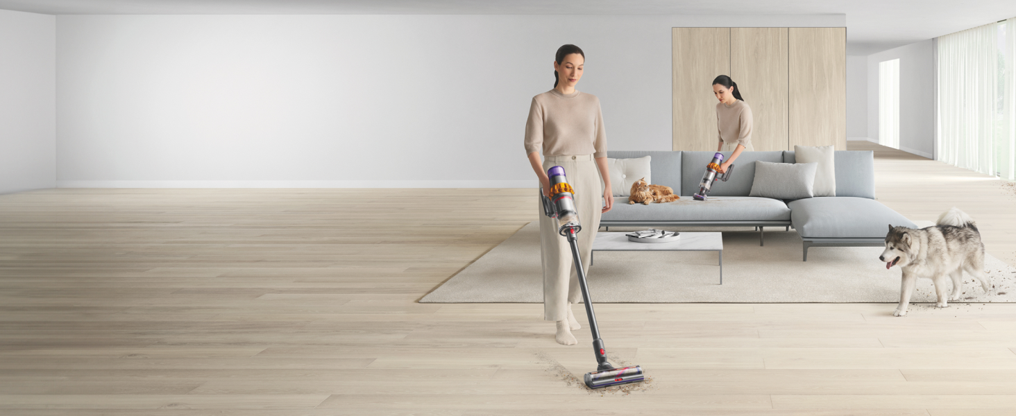 Dyson V15 Detect Plus Cordless Vacuum, Illumination Reveals dust, 240AW, 3 Power Modes, Up to 60 Minutes,² Deep Cleans Hard Floors and Carpets, Detangles pet Hair, Converts to Handheld detail 2