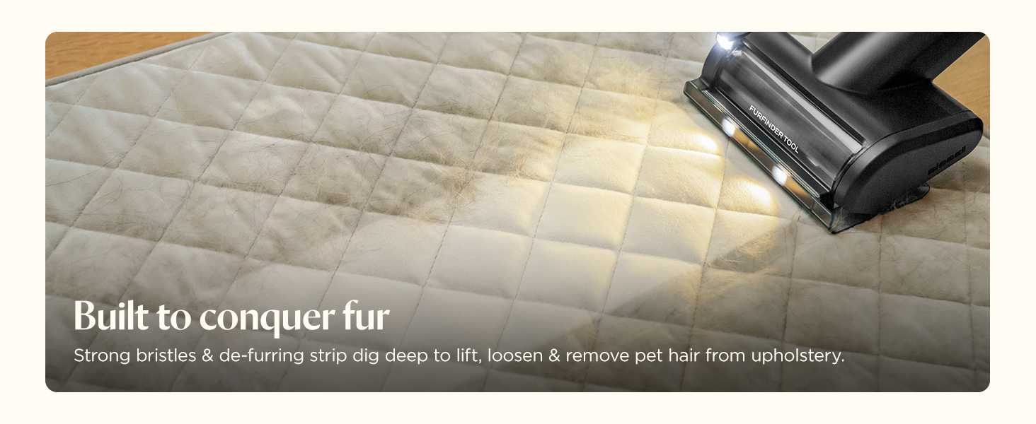Bissell PowerClean FurGuard 280W Self-Standing Cordless Vacuum w/Self-Cleaning Brush Roll, Strong Suction, Removeable Battery, Wall Mount, Upholstery Tool & Bright Headlights detail 1