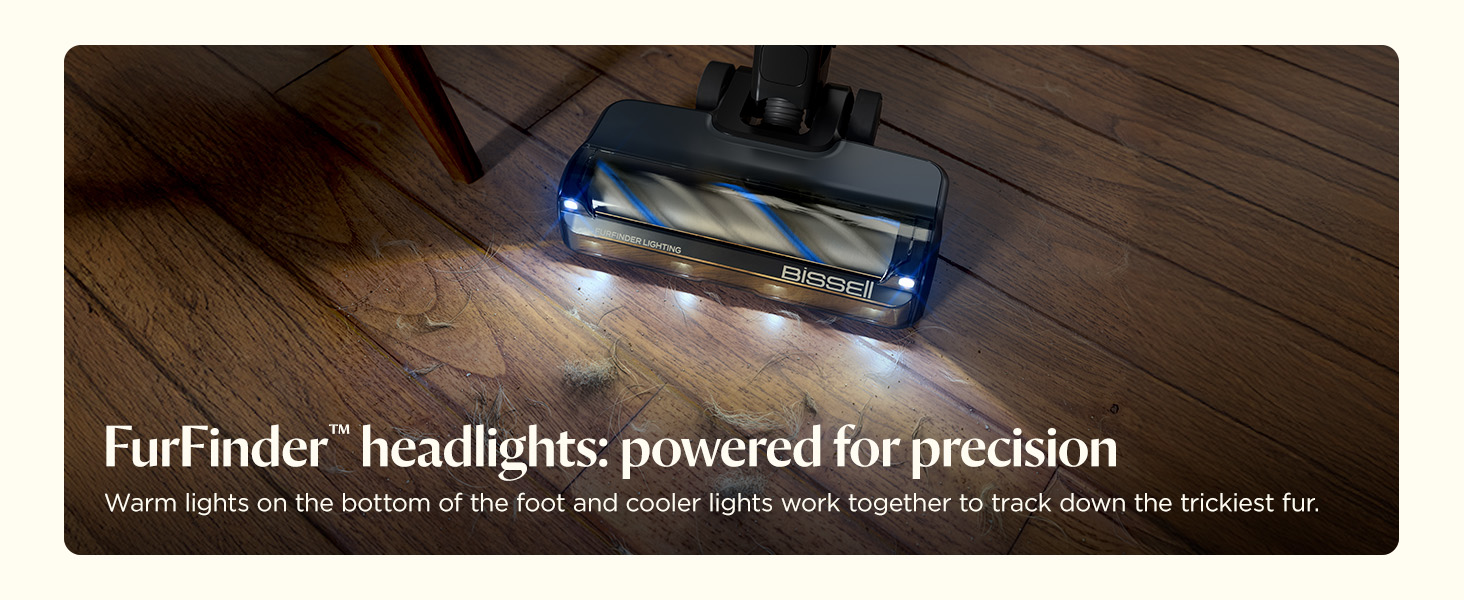 Bissell PowerClean FurGuard 280W Self-Standing Cordless Vacuum w/Self-Cleaning Brush Roll, Strong Suction, Removeable Battery, Wall Mount, Upholstery Tool & Bright Headlights detail 2