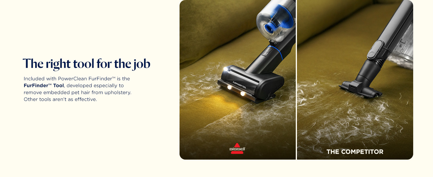 Bissell PowerClean FurGuard 280W Self-Standing Cordless Vacuum w/Self-Cleaning Brush Roll, Strong Suction, Removeable Battery, Wall Mount, Upholstery Tool & Bright Headlights detail 8