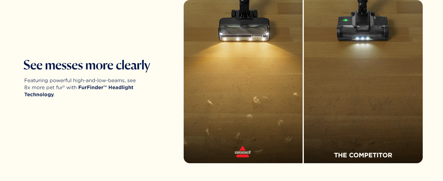 Bissell PowerClean FurGuard 280W Self-Standing Cordless Vacuum w/Self-Cleaning Brush Roll, Strong Suction, Removeable Battery, Wall Mount, Upholstery Tool & Bright Headlights detail 9