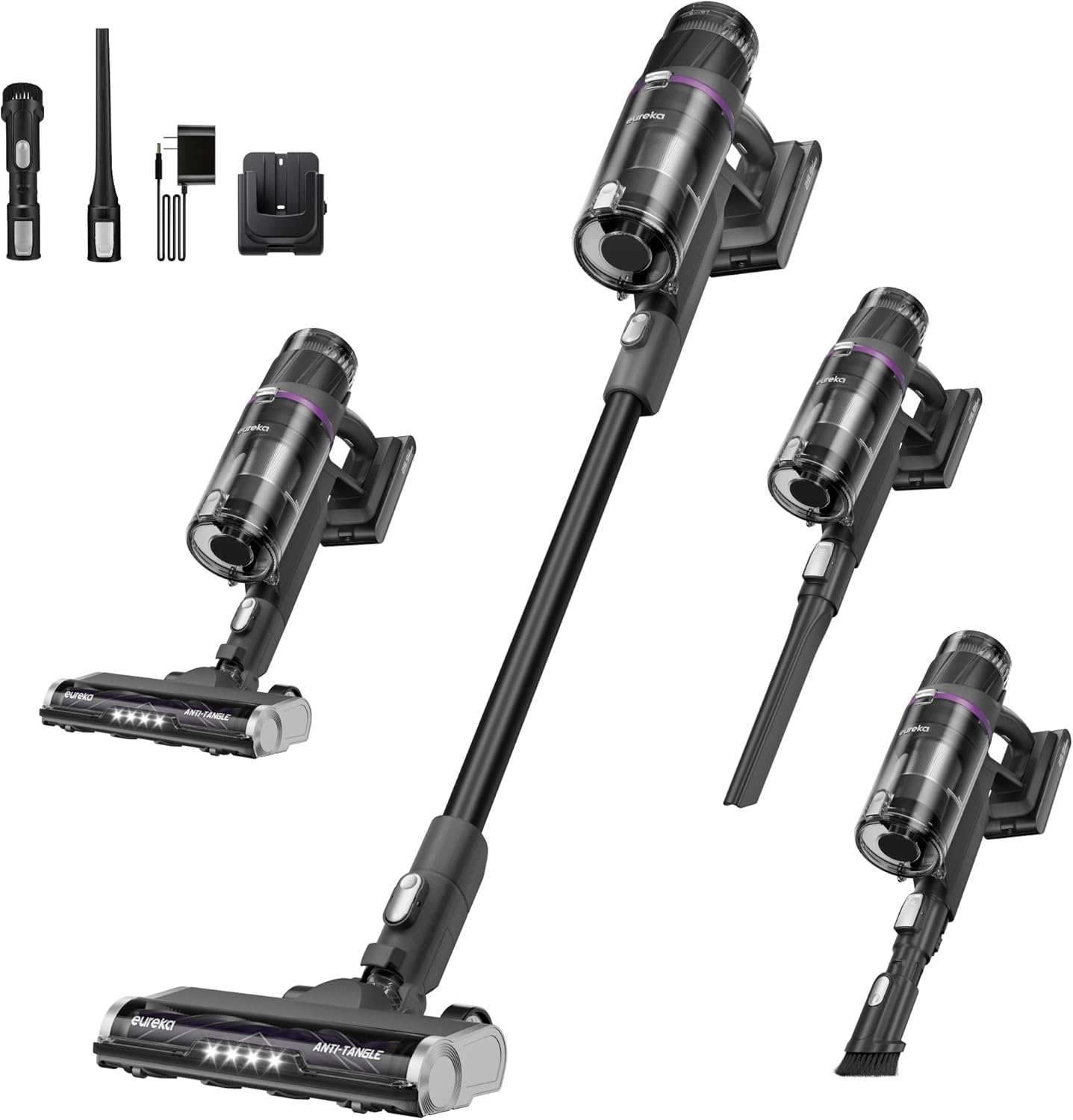 EurekaCordless Vacuum - 50 Min Runtime for Large Homes, 5.5 lbs Lightweight, Ideal for Pet Hair & Allergies on Hardwood & Carpet ReactiClean 410 detail 10