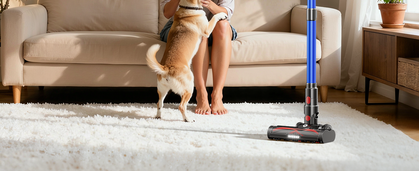 NADALY Cordless Vacuum Cleaner, 550W 45Kpa 65Mins Vacuum Cleaners for Home, Stick Vacuum with LED Display, Anti-Tangle, Self-Standing, 8-in-1 Lightweight Vacuum for Hardwood Floor/Carpet/Pet Hair detail 2