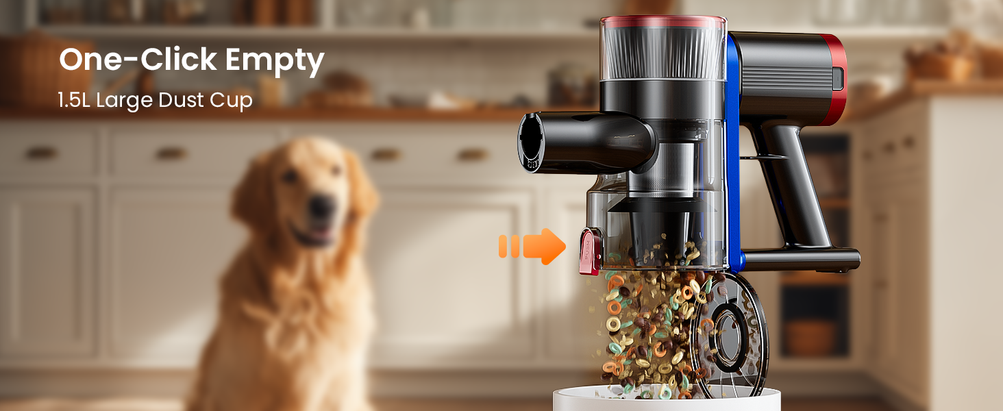 NADALY Cordless Vacuum Cleaner, 550W 45Kpa 65Mins Vacuum Cleaners for Home, Stick Vacuum with LED Display, Anti-Tangle, Self-Standing, 8-in-1 Lightweight Vacuum for Hardwood Floor/Carpet/Pet Hair detail 9