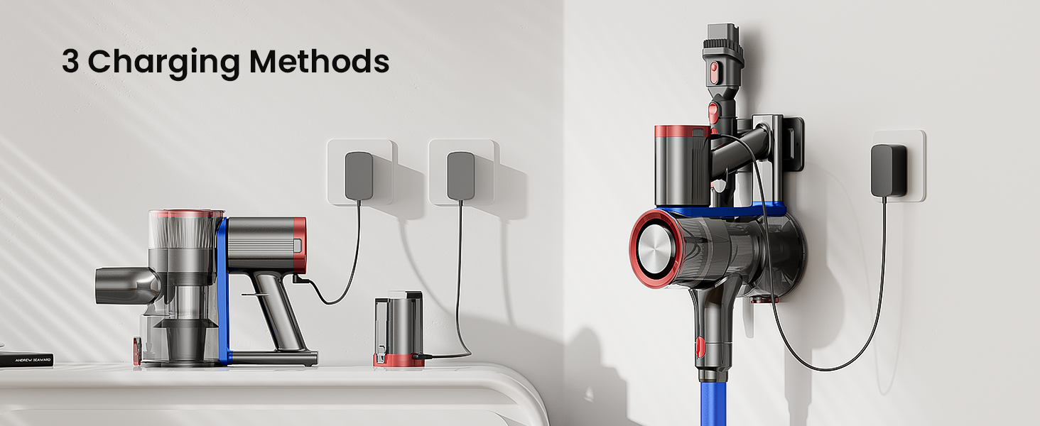 NADALY Cordless Vacuum Cleaner, 550W 45Kpa 65Mins Vacuum Cleaners for Home, Stick Vacuum with LED Display, Anti-Tangle, Self-Standing, 8-in-1 Lightweight Vacuum for Hardwood Floor/Carpet/Pet Hair detail 10