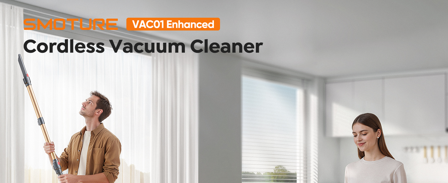 Cordless Vacuum Cleaner, 55KPA 650W 70Mins Stick Vacuum Cleaners for Home with Motorized Bed Brush, Flexible Hose, LED Touchscreen, Auto Mode, Self-Standing & Wall Mount, for Pet Hair Carpet Floor detail 1