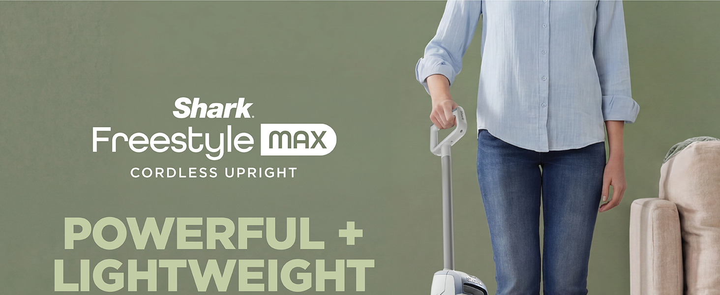 Shark Freestyle Max Cordless Upright Vacuum | Multi-Surface Cleaning, Lightweight, Easy Maintenance | Large Dust Cup, 2-Speed Brushroll, LED Headlights | Nordic Blue | SV2002 detail 1