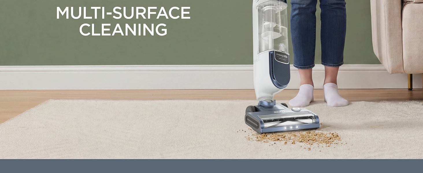 Shark Freestyle Max Cordless Upright Vacuum | Multi-Surface Cleaning, Lightweight, Easy Maintenance | Large Dust Cup, 2-Speed Brushroll, LED Headlights | Nordic Blue | SV2002 detail 2